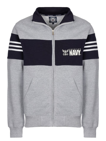 CARDIGAN IN FELPA CON ZIP GRIGIO CHIARO